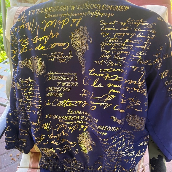 Vintage Mureli jump suite navy and gold jacket with pants - Picture 9 of 10